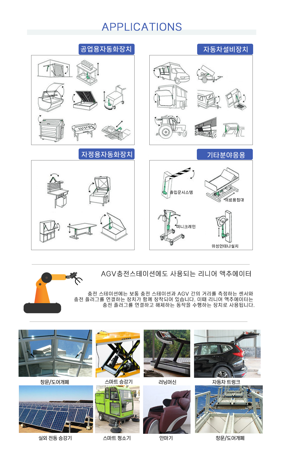 전동실린더 DC12V DC24V 리니어모터 리니어액추에이터